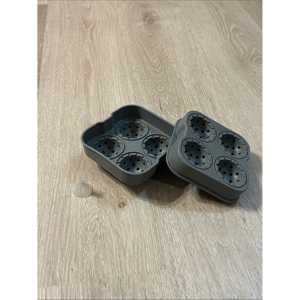 Amazon Misshapen Virus Spiked Ball Silicone Ice Tray w/ Mini Funnel